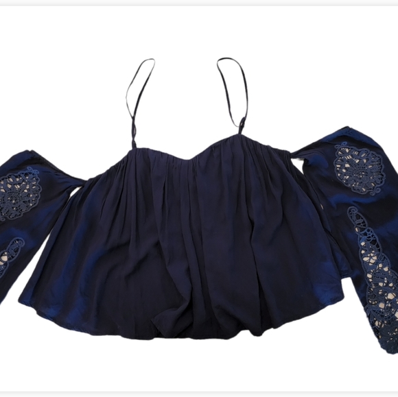 Blush Noir Ladies Blue Long Sleeve Top - Picture 5 of 9